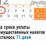 Срок для своевременной уплаты транспортного и земельного налогов, налога на имущество, а также НДФЛ, не удержанного налоговым агентом, за 2024 год истекает 1 декабря 2025 года - Город Межгорье